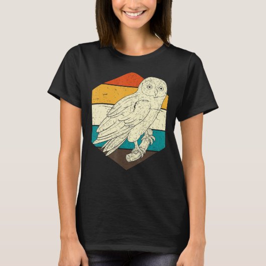 Retro Owl Wise Bird Forest Owl T-shirt (Voorkant)