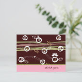 Retro Owls Family Cute Whimsical Stripes Nest Fun Briefkaart (Staand voorkant)