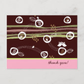 Retro Owls Family Cute Whimsical Stripes Nest Fun Briefkaart (Voorkant)