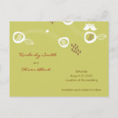 Retro Owls Family Save-the-Date Briefkaart (Achterkant)