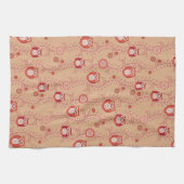 Retro Owls Kitchen Towel Theedoek (Horizontaal)