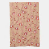 Retro Owls Kitchen Towel Theedoek (Verticaal)