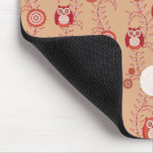 Retro Owls patterned Mousepad Muismat (Hoek)