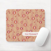 Retro Owls patterned Mousepad Muismat (Met muis)