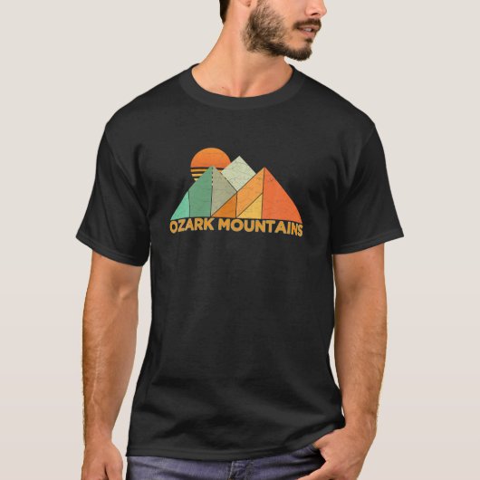 Retro  Ozark Mountains T Shirt Distress S (Voorkant)