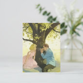 Retro-paar Briefkaart (Staand voorkant)