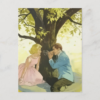 Retro-paar Briefkaart