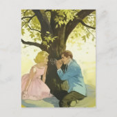 Retro-paar Briefkaart (Voorkant)