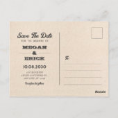 Retro paar bruiloft uitnodiging (Achterkant)