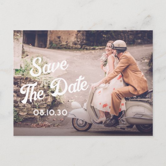 Retro paar bruiloft uitnodiging (Voorkant)