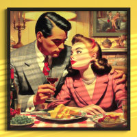 Retro paar illustratie