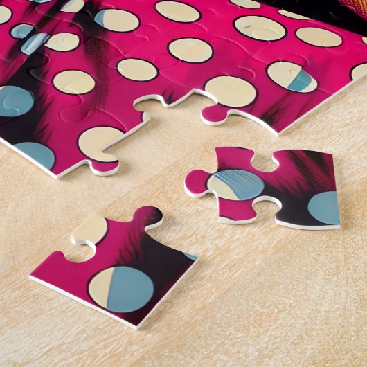 Retro paar in auto bij Drive In Movie Legpuzzel (Zijkant)