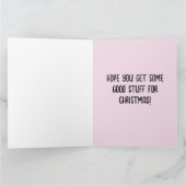 RETRO PAAR KERST GRAPPIGE VRIEND KAART (Binnen)