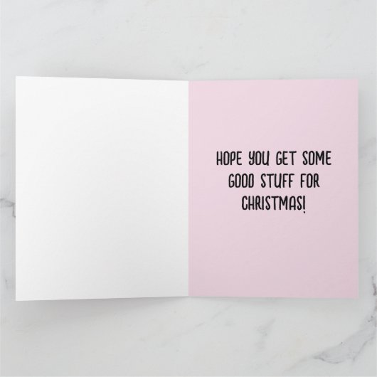 RETRO PAAR KERST GRAPPIGE VRIEND KAART (Binnen)