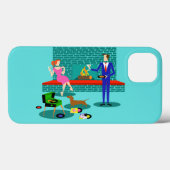 Retro Paar met iPhone 6 van de Hond Hoesje (Achterkant (horizontaal))