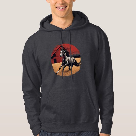 Retro Paard Hoodie (Voorkant)