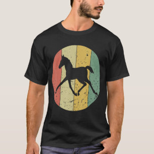 Retro Paard Paard Silhouet Dier 80s T-shirt