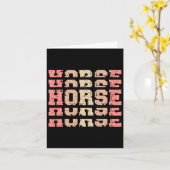 Retro Paard Paardrijden Cowgirl Kaart (Gele Bloem)