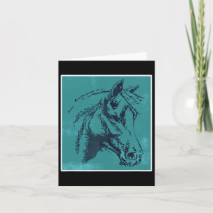 Retro paard. paardrijden ruitersport f kaart