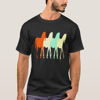 Retro Paard Schattige Paard Eigenaar Grappig T-shirt