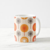 Retro paardebloem bloemenpatroon koffiemok (Voorkant rechts)