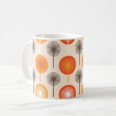 Retro paardebloem bloemenpatroon koffiemok (Voorkant links)