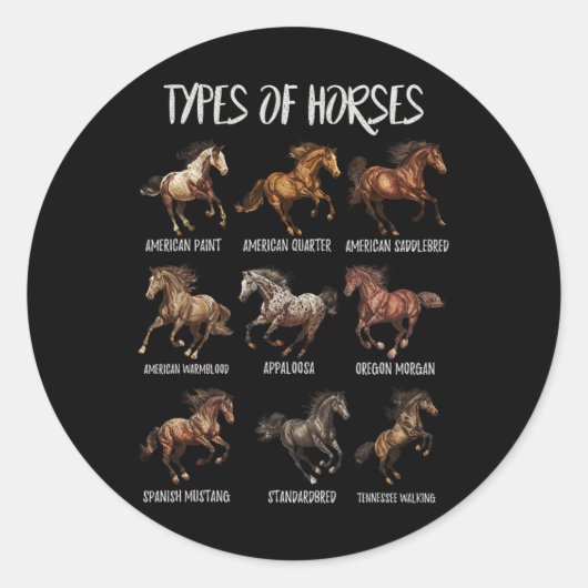  retro paarden1 ronde sticker (Voorkant)