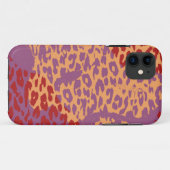 Retro paars gele huid met bruine luipspier Case-Mate iPhone case (Achterkant (horizontaal))