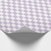 Retro Paars Geruit Cadeaupapier (Hoek)