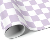 Retro Paars Geruit Cadeaupapier (Rol Hoek)