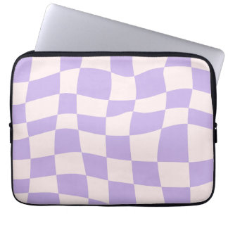 Retro Paars Golfpatroon Laptop Sleeve