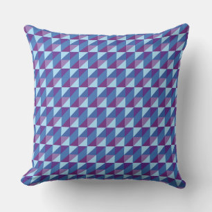 Retro paars naar blauw geometrisch abstract 90s sf kussen