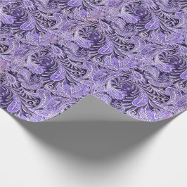 Retro Paars Paisley Pattern Cadeaupapier
