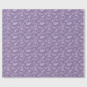 Retro Paars Paisley Pattern Cadeaupapier (Vlak)