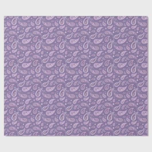 Retro Paars Paisley Pattern Cadeaupapier (Vlak)