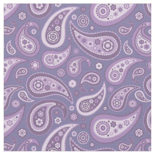 Retro Paars Paisley Pattern Stof (Close Up)