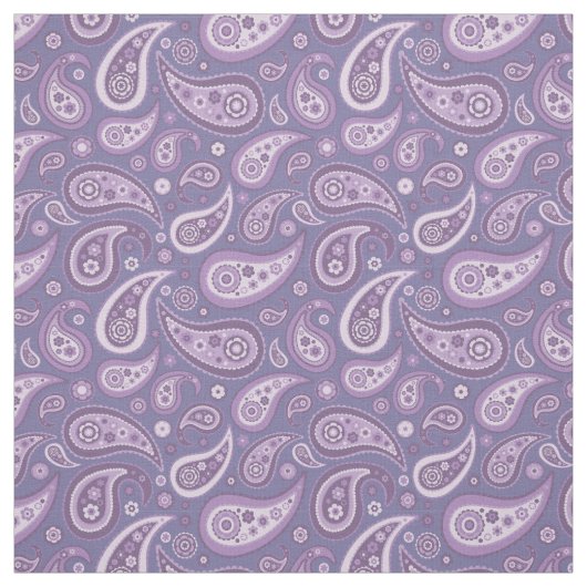 Retro Paars Paisley Pattern Stof (Swatch)