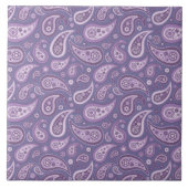 Retro Paars Paisley Pattern Tegeltje (Voorkant)