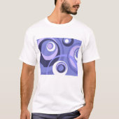 Retro Paarse Abstracte Art T-Shirt (Voorkant)