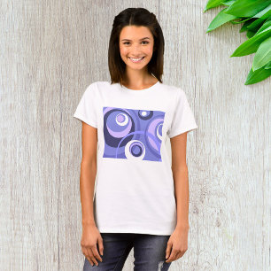 Retro Paarse Abstracte Art T-Shirt