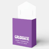 Retro Paarse Afstuderen Klasse van 2024 Bedankdoosjes (Geopend)
