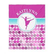 Retro Paarse Circles Ballet Dancer door Golly Girl