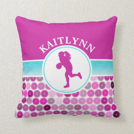 Retro Paarse Circles Basketball door Golly Girls Kussen