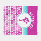 Retro Paarse cirkels Afbeelding Skater door Golly  Fleece Deken (Voorkant (Horizontaal))