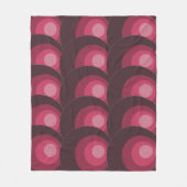 Retro Paarse Cirkels Fleece Deken (Voorkant)