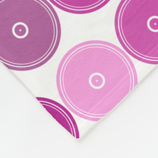 Retro Paarse cirkels Gymnastiek door Golly Girls Fleece Deken (Hoek)