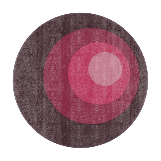 Retro Paarse Cirkels Snijplank (Voorkant)