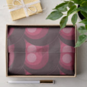 Retro Paarse Cirkels Tissuepapier (Geschenk)
