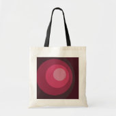 Retro paarse cirkels tote bag (Voorkant)