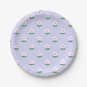 Retro Paarse Daisy Baby shower Teen Girl Verjaarda Papieren Bordje